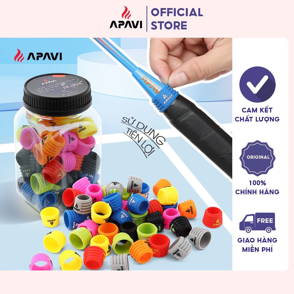 Vòng cao su Apavi dung quấn cố định giữ quấn cán, chắc chắn, tiện lợi, tô điểm thêm cho cây vợt của bạn