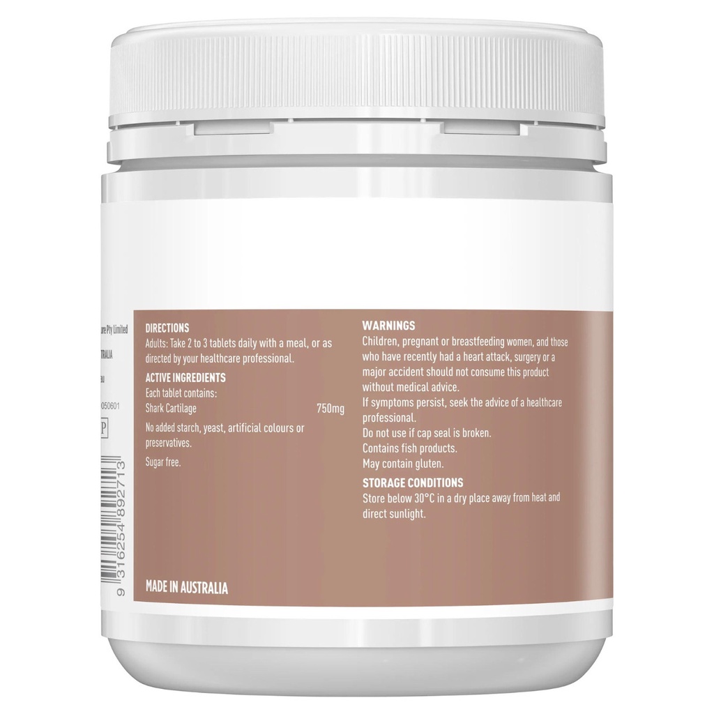 Viên uống Sụn vi cá mập Healthy Care 750mg Hộp 200v