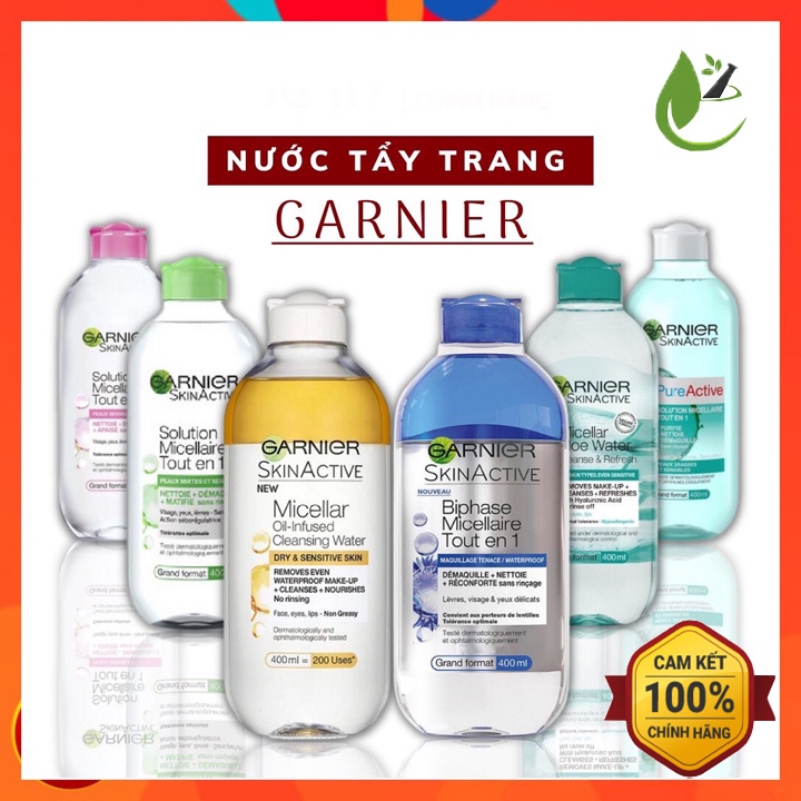 Nước Tẩy Trang Garnier Skin Active Pháp 400ml - Hàng Chính Hãng