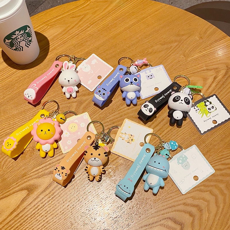 Móc Khóa Hình Gia Đình Động Vật Xinh Xắn Sáng Tạo