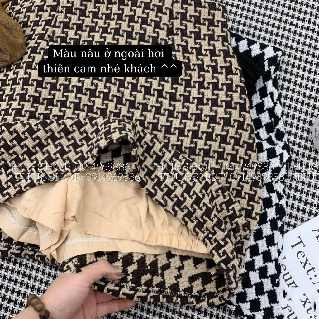 Chân Váy Dạ Dáng Chữ A Cạp Lưng Cao Chất Vải Cao Cấp Dáng Con Ong Tôn Dáng TA-881