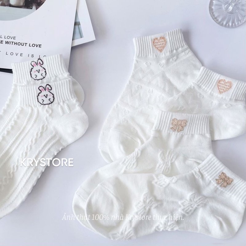 Set tất vớ ngắn cổ thỏ Bunny dày dặn chất đẹp SN22