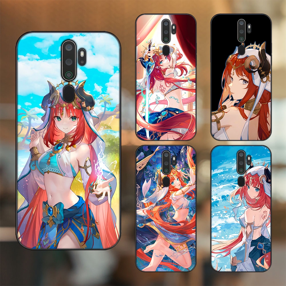 Ốp lưng Oppo A5 2020, A9 2020 viền đen in hình Nilou Genshin Impact