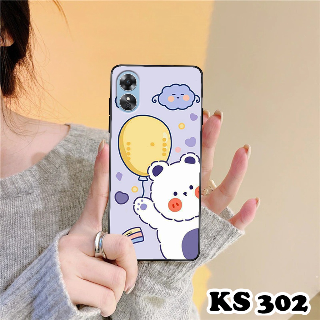 Ốp lưng Oppo A17 - A17k in hình Gấu&amp;Thỏ - Chất liệu TPU cao cấp