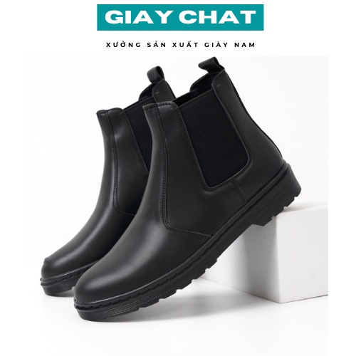 Giày Chelsea Boots Classic Retro nam, đế tăng chiều cao form dáng công sở đặt lùi 1 size