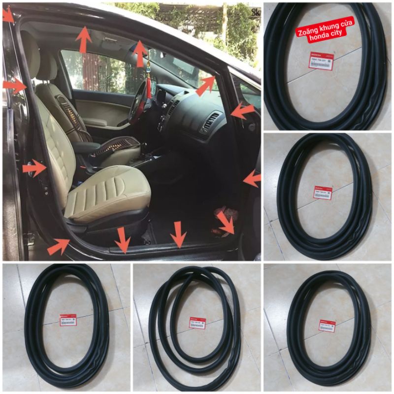 Zoăng/Gioăng khung cửa honda city 2014-2019,màu đen ron khung cửa honda