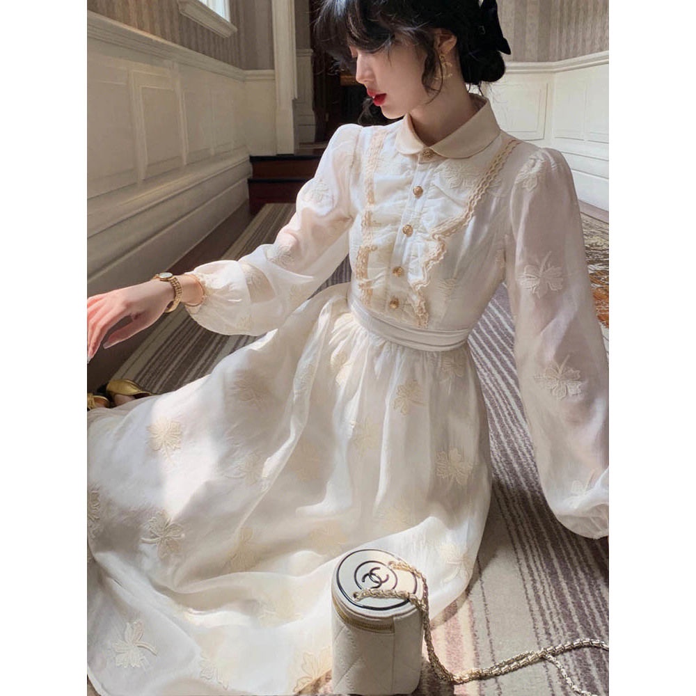 Đầm Công Chúa Tay Dài Phong Cách Pháp Thanh Lịch Thời Trang Mùa Thu 2022 Mới