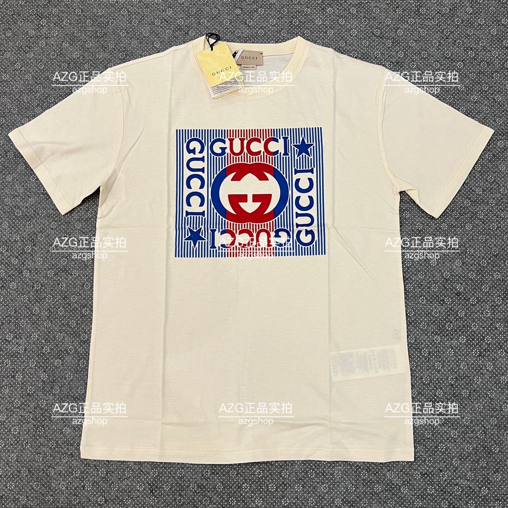 Áo Thun Ngắn Tay In Logo GUCCI Thời Trang