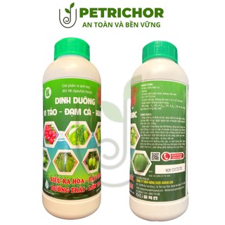 Chế phẩm sinh học dinh dưỡng vi tảo - đạm cá - humic siêu kích đọt, vọt đọt chế phẩm bio-hk-green chai 1 lít