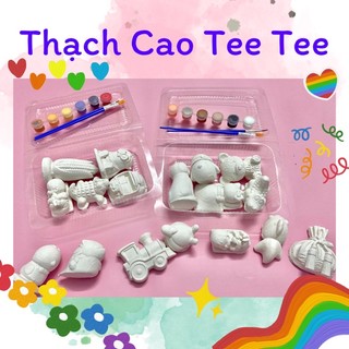 Bộ tô tượng cho bé 5 con size 5-8cm kèm 6 màu nước và 2 cọ