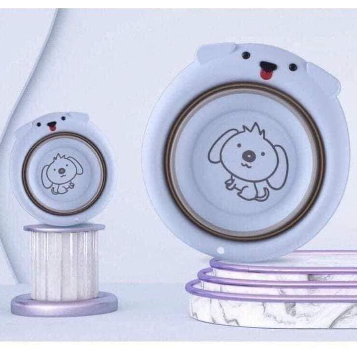 Chậu rửa mặt gấp gọn họa tiết hình thú ngộ nghĩnh cho bé