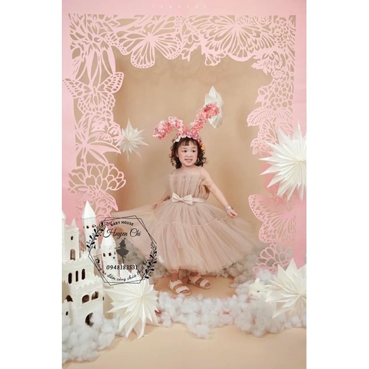 VÁY CÔNG CHÚA BÈO GẤU NHIỀU LỚP 💕💕💕tặng kèm cài tóc