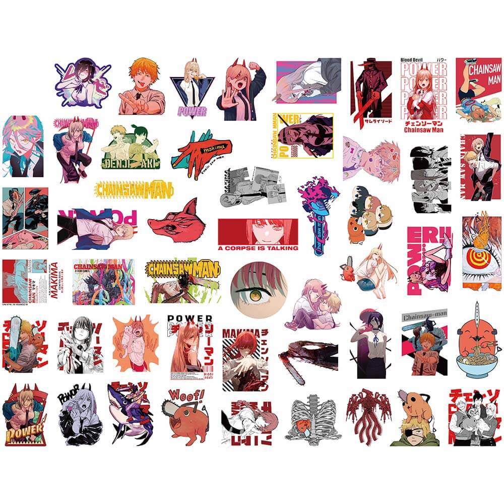 Bộ 50 Miếng Dán Anime Chống Thấm Nước Trang Trí Ván Trượt Laptop Điện Thoại