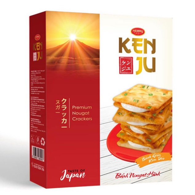 Bánh Quy Richy Kenju Nougat Nhân Kem Dẻo Hộp 279G