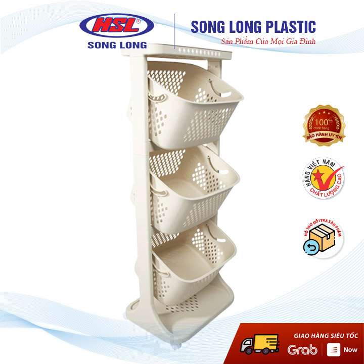 Kệ Đựng Đồ Đa Năng Có Bánh Xe- 2 tấng- 3 tầng -3008 Song Long