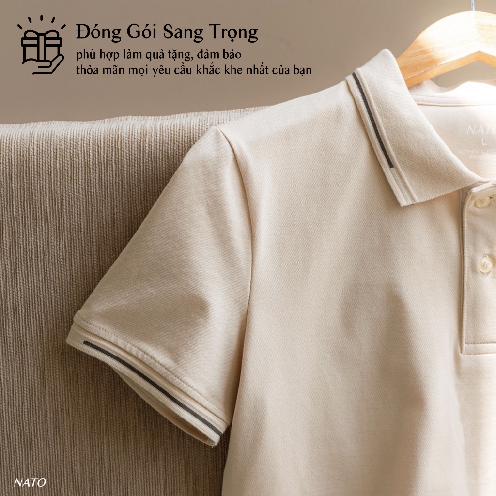 Áo Thun Polo Nam MAN Vải Cotton Cá Sấu Cao Cấp Basic Đẹp Tay Ngắn Có Cổ Màu Trắng Đen Xanh Navy Đỏ Trơn Họa Tiết NATO