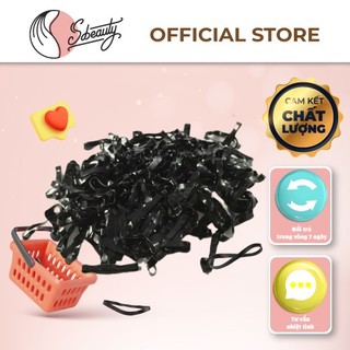Combo 3 bịch dây thun cột tóc sbeauty đàn hồi co giãn tốt màu đen 50g