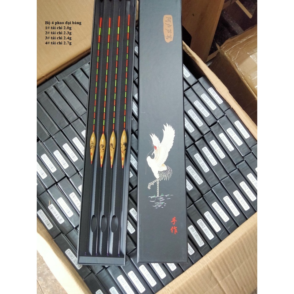 Bộ 4 phao câu đài nano cao cấp đa dạng tăm phao, tăm sáng,rõ nét, bộ hoa mẫu đơn và đại bàng