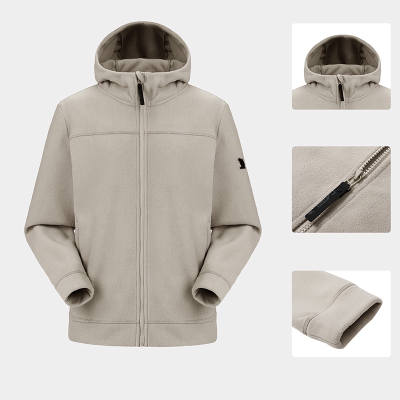 Áo khoác hoodie CAMEL lót lông cừu dày dặn thời trang cho nam và nữ