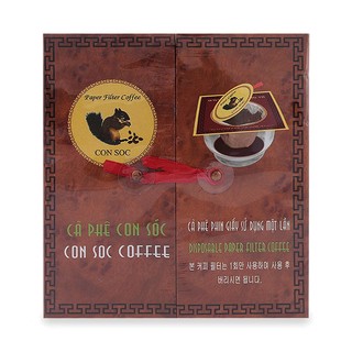 Cà phê con sóc phin lọc nâu 10g x 20 gói