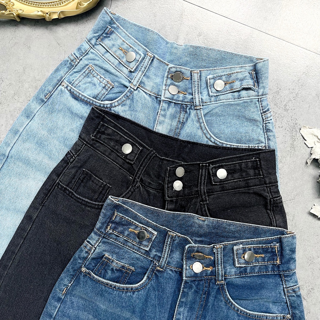 Quần Jean Baggy Nữ Màu Xanh Cao Cấp Tiqi Jeans B1-160