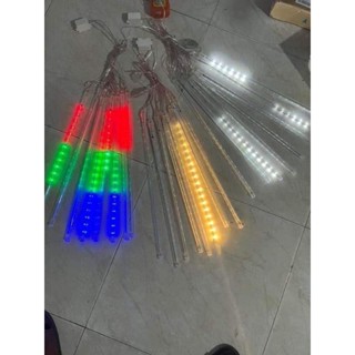 Đèn nháy led sao băng 8 ống 50cm trang trí đủ màu và một màu