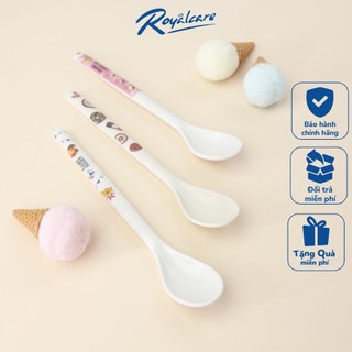 Thìa cán dài cho bé chất liệu bột tre Bamboo kháng khuẩn 17067 ROYALCARE - ăn dặm an toàn cho cho sức khỏe của bé