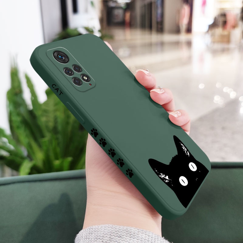 Ốp Điện Thoại Hình Mèo Đen Sáng Tạo Cho Xiaomi Redmi Note 11 11S 11T Pro Plus + 4G 5G