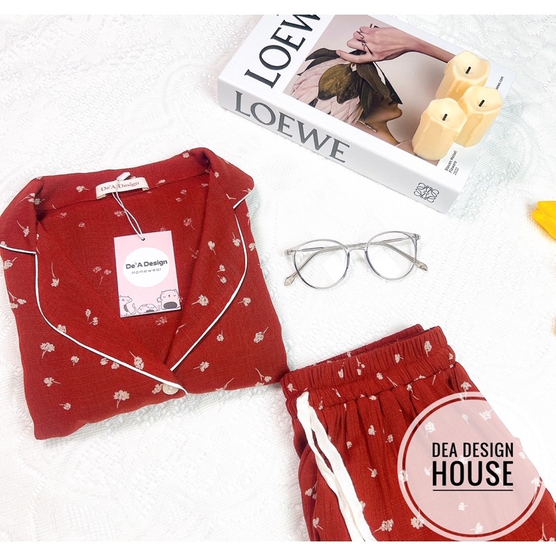 Pyjama nữ bận nhà tay lỡ quần short nhiều màu_Pijama form rộng thoải mái nữ__Hàng thiết kế DeA Design House