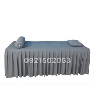 Drap giường spa/ ga giường spa màu xám
