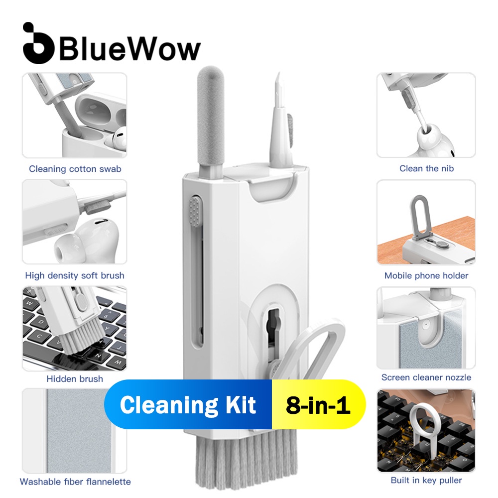 BlueWow 8-in-1 Bộ Bàn Chải Bàn Phím Máy Tính Bàn Chải Làm Sạch Tai Nghe