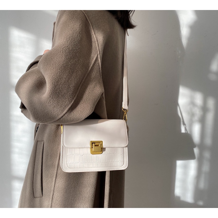Túi xách nữ đeo chéo Bag.Thanhthu kẹp nách đeo vai da cá sấu khoá gập đi tiệc đi chơi phong cách thanh lịch 664