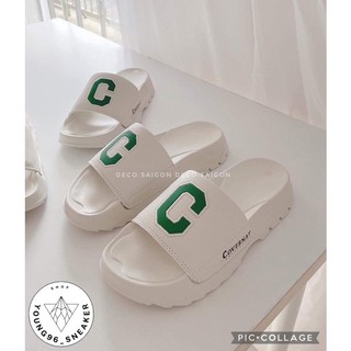 Dép quai ngang convernat chữ C xanh lục