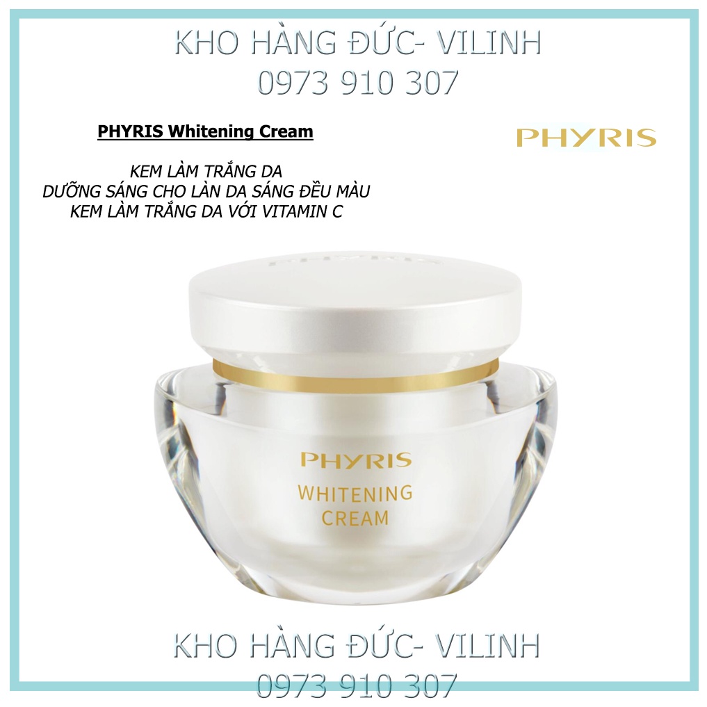 Bill Đức ảnh sau-Kem dưỡng trắng da chuyên sâu Phyris Whitening Cream 50ml
