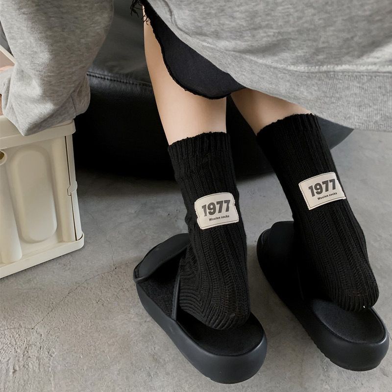 Bán Chạy#Đôi Vớ Thể Thao Dày Hai Lớp Đơn Giản Cổ Điển Dành Cho Nam Nữ