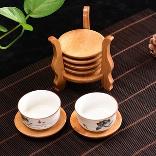 Đĩa kê chén đế lót chén tre