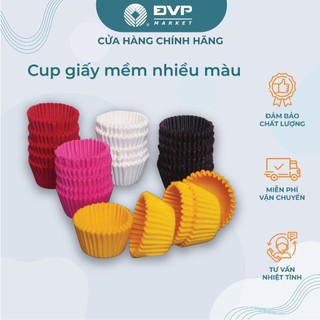 Cup giấy mềm 6.0 mix màu ngẫu nhiên dùng để lót bánh muffin, bánh bông lan, socola,...