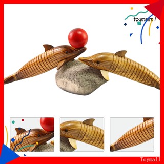 Mô hình cá heo bằng gỗ trang trí bàn làm việc