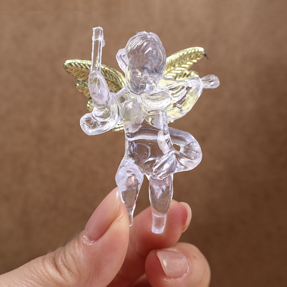 Set 4 Thiên Thần Trong Suốt Trang Trí Cây Thông Noel