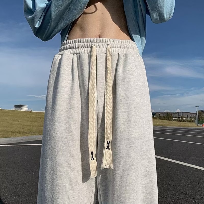 Quần ống rộng Lưng Thun Màu Trơn Size M-8XL Thời Trang Cho Nam