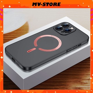 Ốp lưng iphone nhám bảo vệ mắt camera dành cho 14 13 Pro MAX 14 Plus 12 Pro MAX, ốp iphone hỗ trợ sạc không dây  MVStore