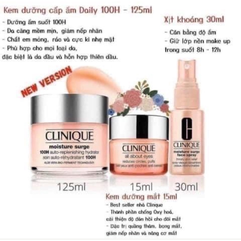 Set dưỡng da Clinique 100H