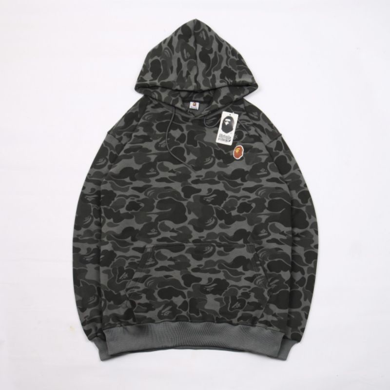 BAPE Áo Khoác Hoodie In Logo Quân Đội Họa Tiết Rằn Ri Cá Tính