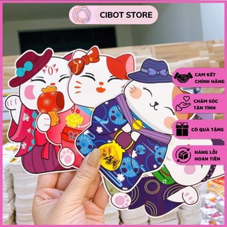 Combo 100 bao lì xì tết 2023 lì xì chibi hơn 40 mẫu mèo dễ thương giấy cứng cáp giao ngẫu nhiên