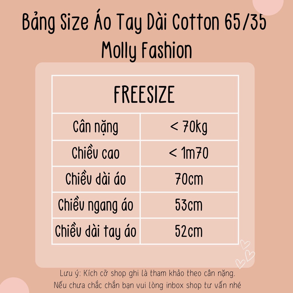 Áo thun TAY DÀI BO GẤU 6535 ❤️ Áo tay dài Unisex form rộng Freesize dành cho nam nữ Molly Fashion
