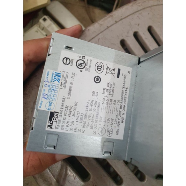 Nguồn máy bộ Lenovo Acbel  PC7032 280w Bảo hành 1 tháng. Giá 1 cái