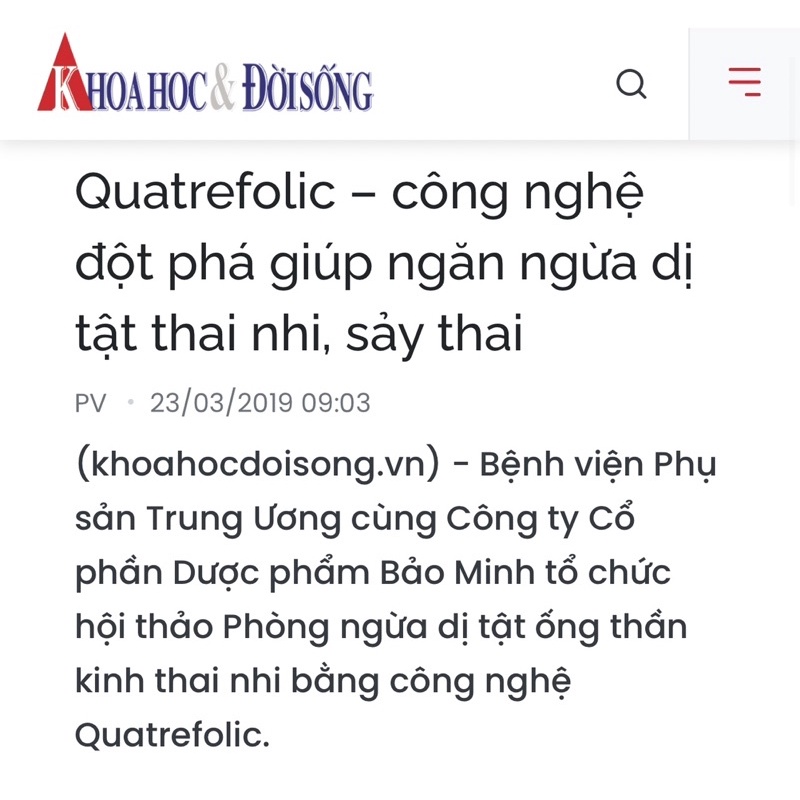 Viên bầu vitamin tổng hợp được bác sĩ bên Pháp kê cho bà bầu Gynéfam