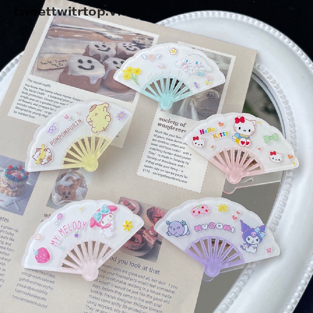 Set 5 Quạt Mini Hình Động Vật Hoạt Hình Trang Trí Nội Thất Nhà Búp Bê