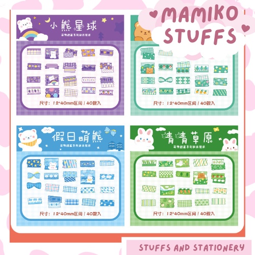 STICKER GÓI DÁN GÓC ẢNH/ TRANG TRÍ PLANNER TRONG SUỐT SIÊU XINH NHIỀU MÀU