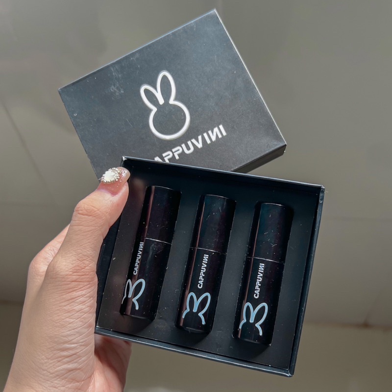 Set 3 son kem Thỏ đen phù hợp đi học, chất mịn mướt